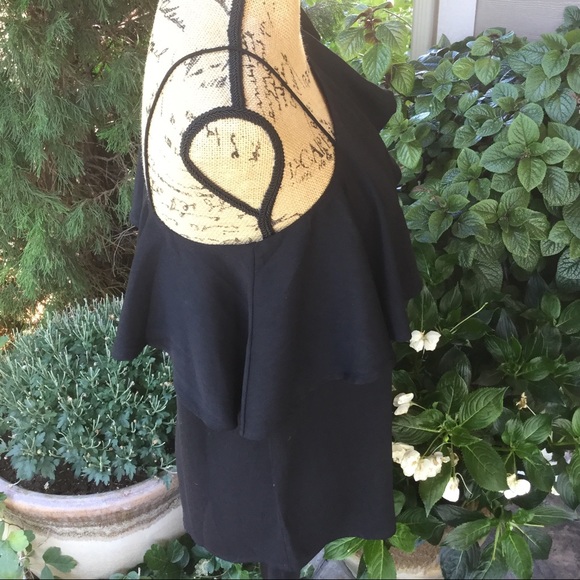 Naked Zebra black One-Shoulder Ruffle Blouse by CS Gems, medium - Picture 2 of 8